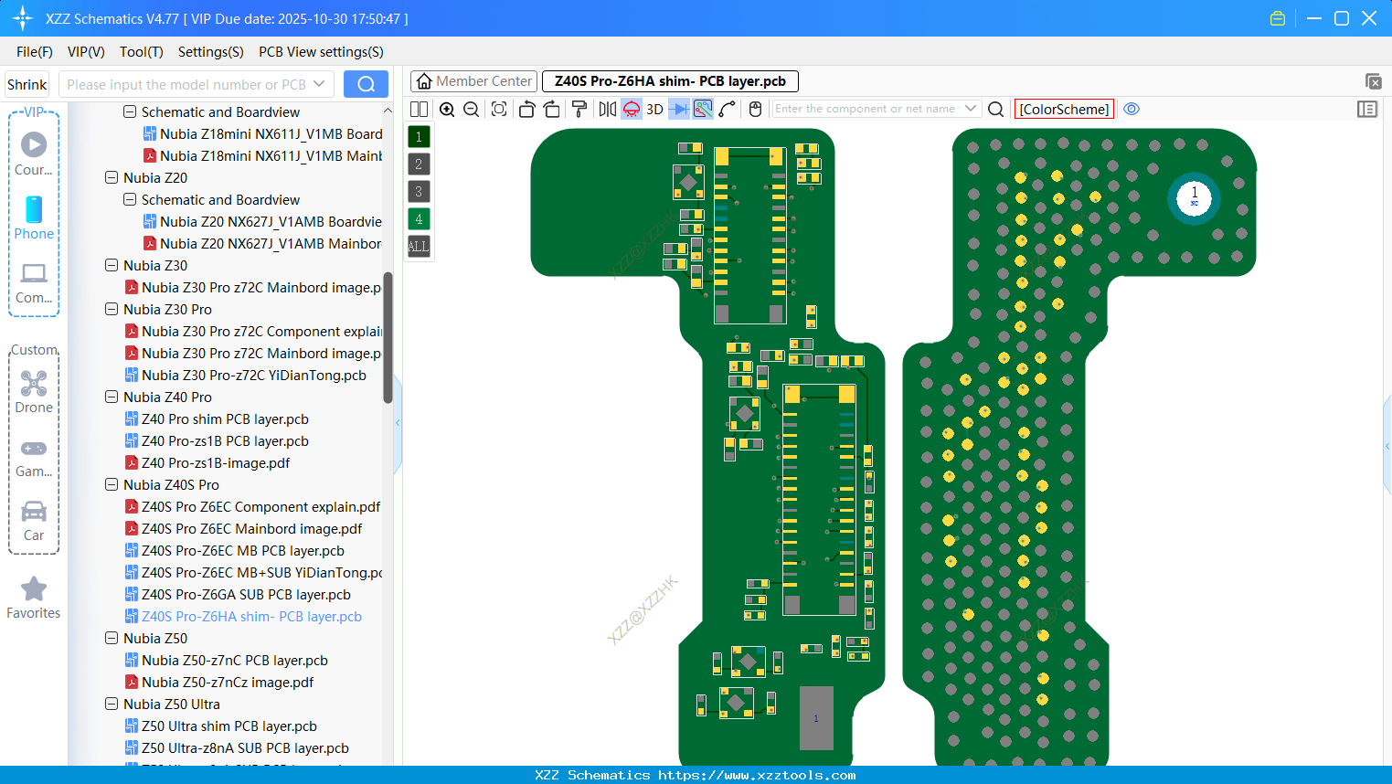Nubia Z40S Pro-Z6HA Shim- PCB Layer